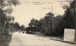 CPA Paris Beach the Road Etaples through the forest