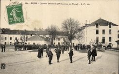 CPA Dijon Quartier Delaborde 8eme escadron du Train Militaria