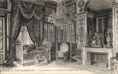 CPA Palais de Fontainebleau La Chambre a Coucher de Napoleon 1er