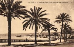 CPA Niza el Quay de los Estados Unidos vistos de Ponchettes