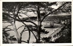 CPA Niza la caminata del embarcadero vista del castillo