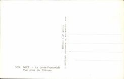 CPA Niza la caminata del embarcadero vista del castillo