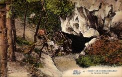 CPA Foret De Fontainebleau La Caverne d Angas