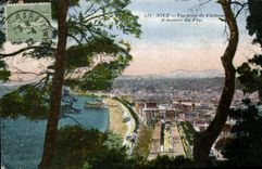 Niza de CPA vista del castillo a traves de los pinos