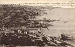 El corral Azur de CPA tiene cornisa del aeroplano del vol de Niza tiene Menton