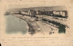 CPA Nice Le Quai Du Midi Et Les Terrasses Vus Du Chateau