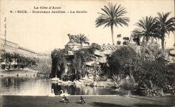 CPA La Cote d azur Nice Nouveaux jardins La Grotte