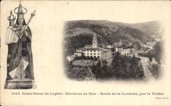 CPA Notre Dame de Laghet Environs de Nice Route de la Corniche par la Turbie