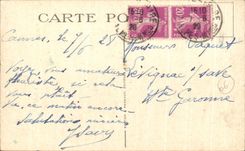 CPA el azul de la dimension una esquina del jardin florecido