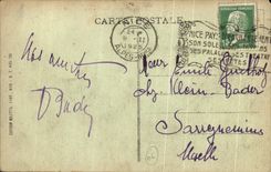 CPA Niza la playa de Basilea de los Angeles que la bahia de la playa pesca con cana