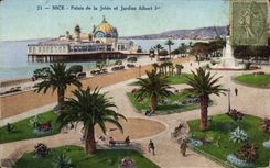 Paladar de CPA Niza del embarcadero y de los jardines Albert