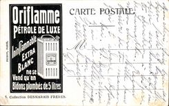 CPA Paris La colonne de Juillet Publicite au dos Oriflamme Petrole de luxe Desmarais Freres