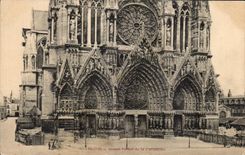 CPA Reims Large Gate of the cathedral