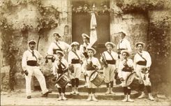 Real photo Troop children Musicians