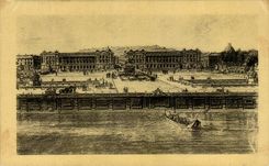 CPA the Place louis XV (after a gouache of perignon)