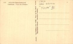 CPA Rouen Cathedral Court of the booksellers Library Yvon