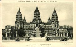 CPA Exposition Colonlale Internationale Paris Angkor Vat Facade Principale