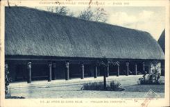 CPA el jardin de la casa de Belgian Congo del transporte favorablemente Paris internacional colonial 1931