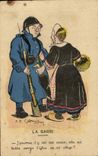 CPA Militaria La garde Folklore