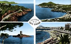 Recuerdo de CPA de la dimension Esterel azul y Raphael del St de Agay Dramont de las rocas del rojo