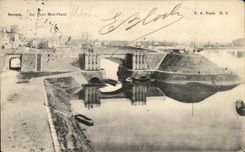 CPA Nevers del puente el lugar gravemente