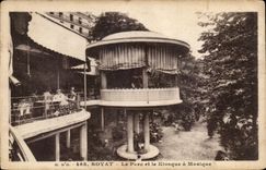 CPA Royat the Park and the Bandstand