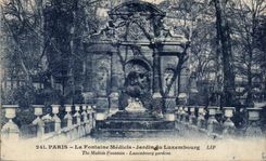 CPA Paris the Fountain Medicis Garden of Luxembourg The Medicis Fountain Luxembourg gardens