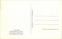 CPA Marseille Natre Dome de la Garde The Church and Monument Notre Dame de la Garde