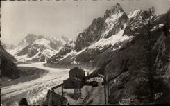 CPA Chamonix Mount Blanc Train station of Montenvers and sea of Ice