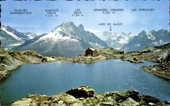 CPA Vallee de Chamonix Mont Blanc Le glacier d Argentiere Le Dru La mer de glace Les grandes Jorasses 