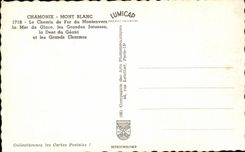 CPA Chamonix Mont Blanc Railroad of Montenvers Sea of ice Large Jorasses Tooth of the giant Large Charmoz