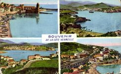 CPA Souvenir Of the Vermilion Dimension Collioure Port VEndres Banyuls on Sea Cerbere