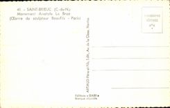CPA Saint Brieuc Monument Anatole Le Braz Beaufils