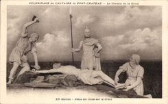 Peregrinaje de CPA de Cavaire de Pont Castle la manera de la cruz