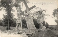 CPA Calvaire de Pontchateau 2 Station Jesue est charge de sn Croix