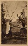 CPA Paray Le Monial Jardin du Monastere de la Visitation Bosquet de no setlers ou curent Leu lcs apparitions qui precederent la Protession de Salnte Marguertte Mario le 6 novembre 1672