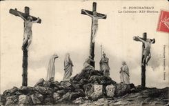 CPA Ponchateau Le Calvaire XII Station