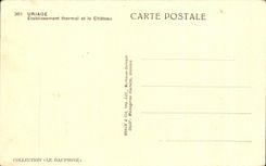 CPA Uriage Etablissement Thermal et le Chateau