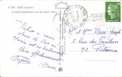 CPSM Dax la catedral hermosa con sus dos viajes