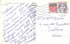 CPA the Alps natural colors the torrent