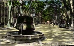 CPA La City Du Roy Rene Aix en Provence Fontaine Thermale sur le cours Mirabeau