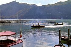 CPA Aix les Bains Bassin du Grand Port et la Dent du Chat