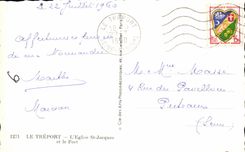 CPA Treport Church St Jacques and the Port Boats