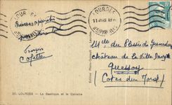 CPA Lourdes La Baslllque et le Calvaire