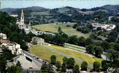 CPA Lourdes Baslllque and the Underground Basilica Black and white St X