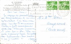 CPA Lourdes Baslllque and the Underground Basilica Black and white St X