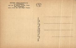 CPA Rouen the Cathedral Seen of the High Old woman Tower The Cathedral seen from the old High Tower