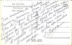 CPA In Poitou With the Park of Mothe Saint Heray Two Mothaises