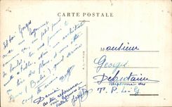 CPA La Crise Du Logement Avis Priere d entrer par le devant Le derriere a besoin de reparations