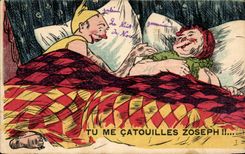 CPA You Me Catouilles Zoseph Couple Humor